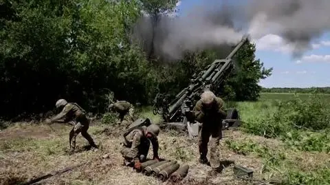 Amerykańskie haubice wykorzystywane przez ukraińską armię w Charkowie