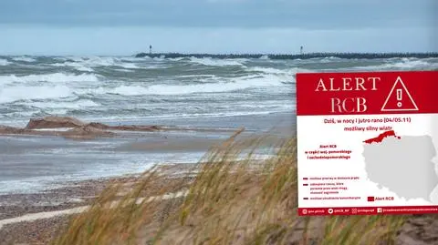 Silny wiatr na północy kraju