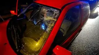 Jeden z zatrzymanych próbował uciekać. Uderzył autem w radiowóz