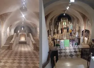 Wystawa mody w kryptach pod kościołem ojców pijarów w Krakowie