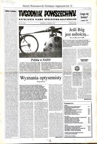 "Tygodnik Powszechny" z 14 marca 1999