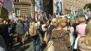 Protest nauczycieli w Warszawie 