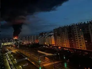 Pożar składu paliwa na Krymie