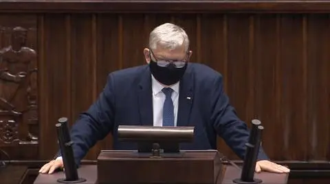 Suski na mównicy o projekcie lex anty-TVN, na sali okrzyki "hańba"