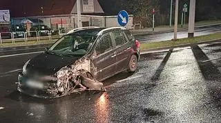 Kolizja na skrzyżowaniu, sprawca miał prawie cztery promile alkoholu w organizmie
