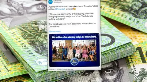 55 kobiet złożyło się po 5 dolarów na kupon loterii. Wygrały 80 milionów