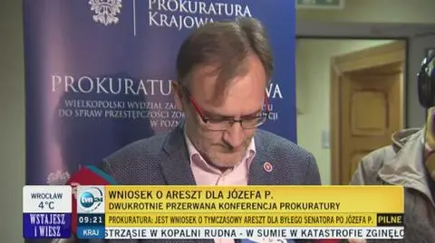 Emocje prokuratora podczas ogłaszania decyzji o wniosku aresztowym dla Józefa Piniora 