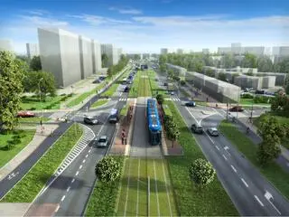 Wizualizacja nowej linii tramwajowej do Mistrzejowic