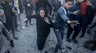 Deir al-Balah w Strefie Gazy po izraelskim ataku
