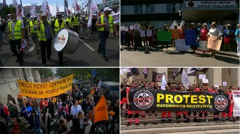 Górnicy, pielęgniarki, nauczyciele, przedsiębiorcy. Tak przez lata relacjonowaliśmy protesty