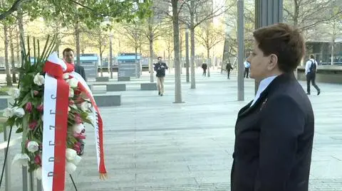 Szydło złożyła kwiaty pod pomnikiem ofiar ataku na WTC 