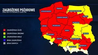 Zagrożenie pożarowe w lasach w sobotę po południu