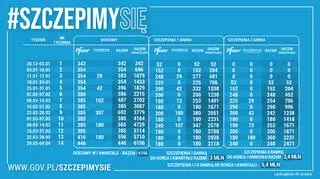 Harmonogram dostaw szczepionek do Polski