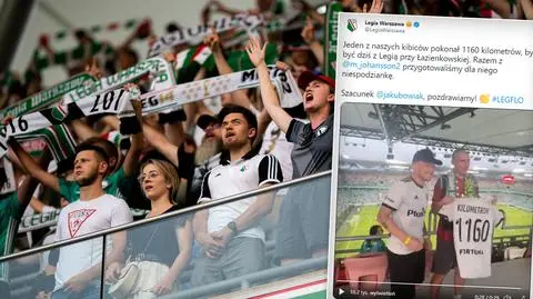 Przejechał prawie 1200 kilometrów. Niesamowite poświęcenie kibica Legii