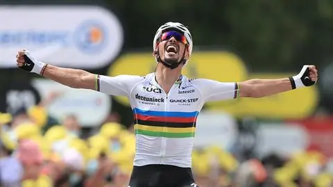 Koncertowy finisz mistrza świata. Alaphilippe pierwszym liderem Tour de France