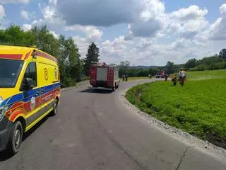Wypadek motocyklisty w Izdebkach (woj. podkarpackie)