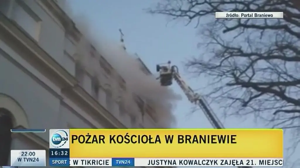 Pożar kościoła w Braniewie