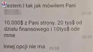 Fragment rozmowy z oszustem