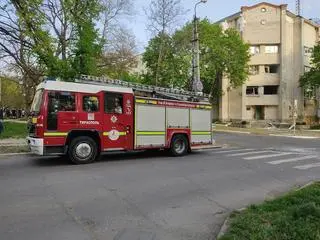 Straż pożarna w miejscu incydentu 