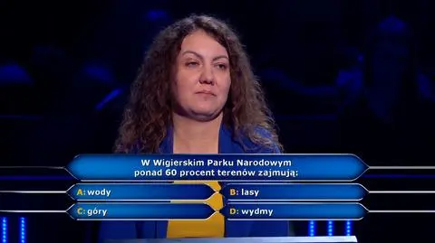 Co pokrywa ponad 60 procent terenu Wigierskiego Parku Narodowego? Pytanie z "Milionerów"