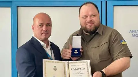 Przewodniczący ukraińskiej Rady Najwyższej Rusław Stefanczuk w Rzeszowie
