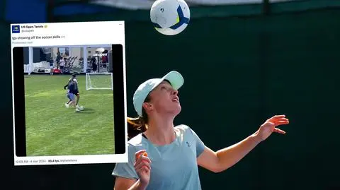 Iga Świątek gra w piłkę przed Indian Wells (platforma X/US Open)