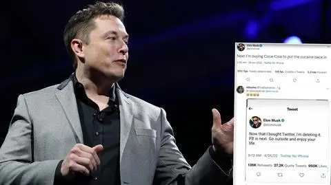 Elon Musk w figlarnym nastroju. "Następnie kupuję Coca-Colę"