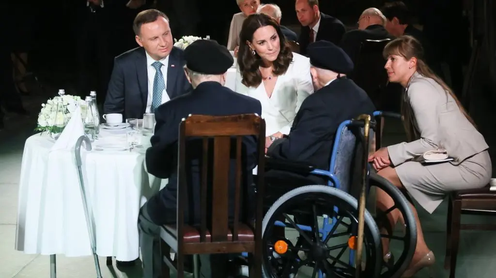 Prince William and Princess Kate met Warsaw Rising insurgents