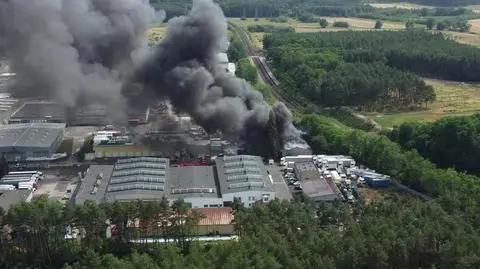 Pożar składowiska w Zielonej Górze	