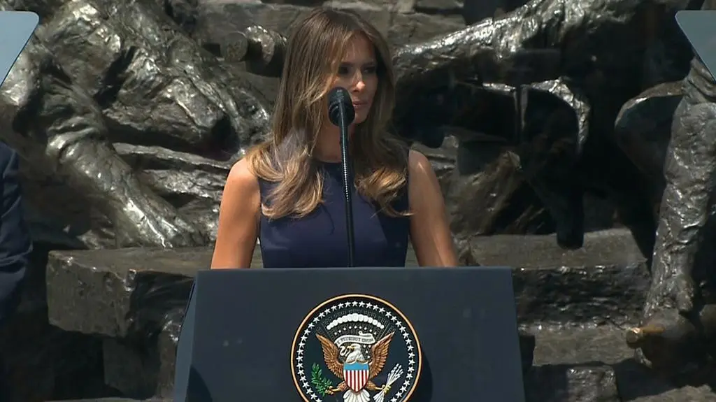 Melania Trump przemówiła na placu Krasińskich
