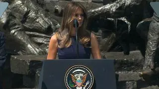 Melania Trump przemówiła na placu Krasińskich
