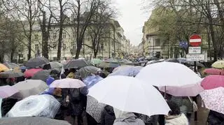 Biały Marsz na ulicach Krakowa