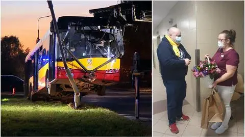 Kierowca miejskiego autobusu zasłabł i wjechał w latarnię. MPK dziękuje pasażerce, która prowadziła resuscytację