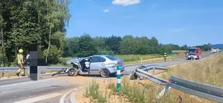 Policja: według wstępnych ustaleń, kierująca samochodem osobowym nie ustąpiła pierwszeństwa