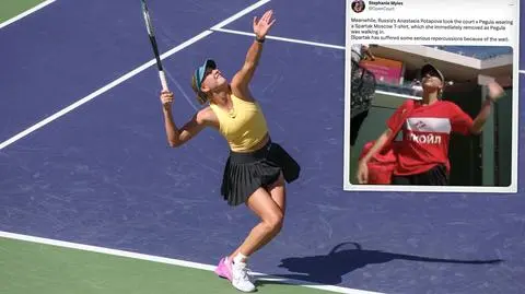 W zeszłym roku przeszkadzała jej flaga Ukrainy, teraz prowokuje koszulką