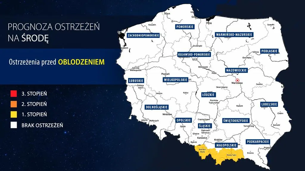 Prognoza zagrożeń na środę