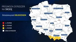 Prognoza zagrożeń na środę