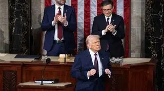 Prezydent USA Donald Trump przemawia na wspólnym posiedzeniu Kongresu USA.