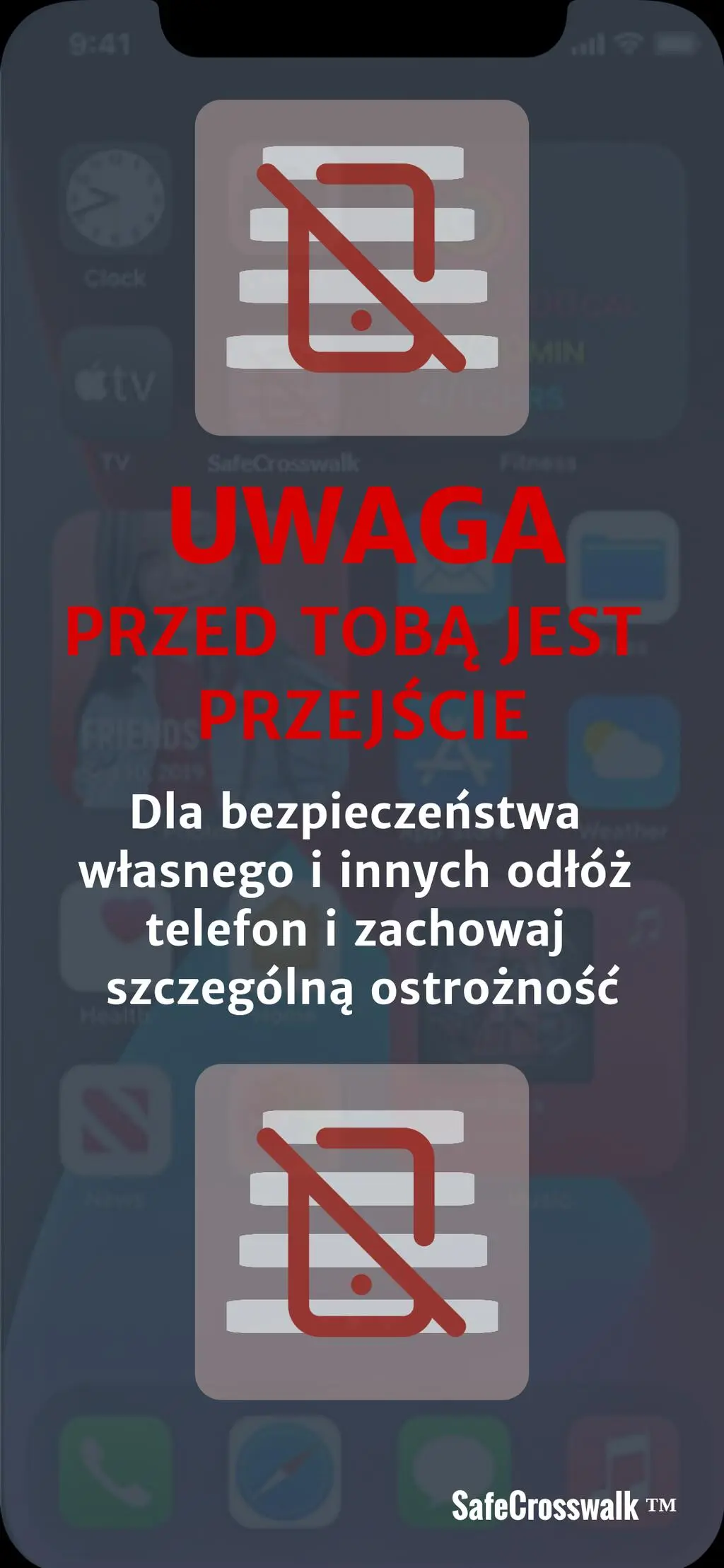 Włączy się specjalny komunikat