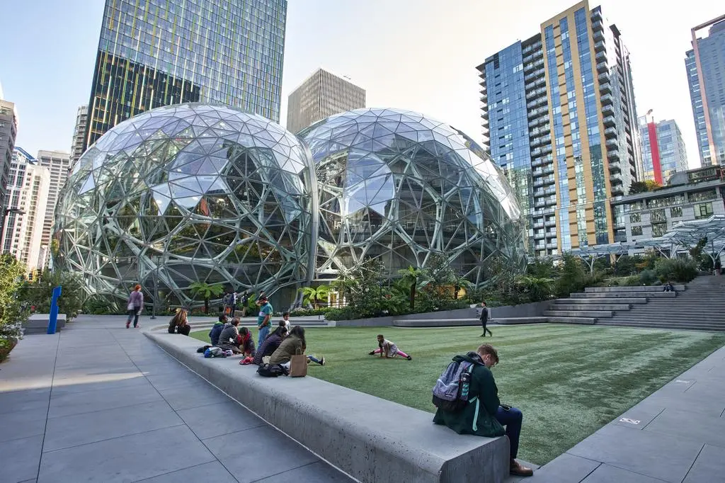 Amazon Spheres na kampusie firmy w Seattle