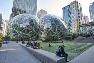 Amazon Spheres na kampusie firmy w Seattle