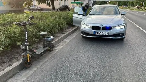 Na hulajnodze miał zamontowane siodełko