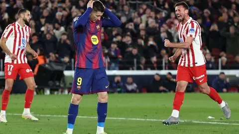 Robert Lewandowski zmarnował rzut karny w meczu z Atletico