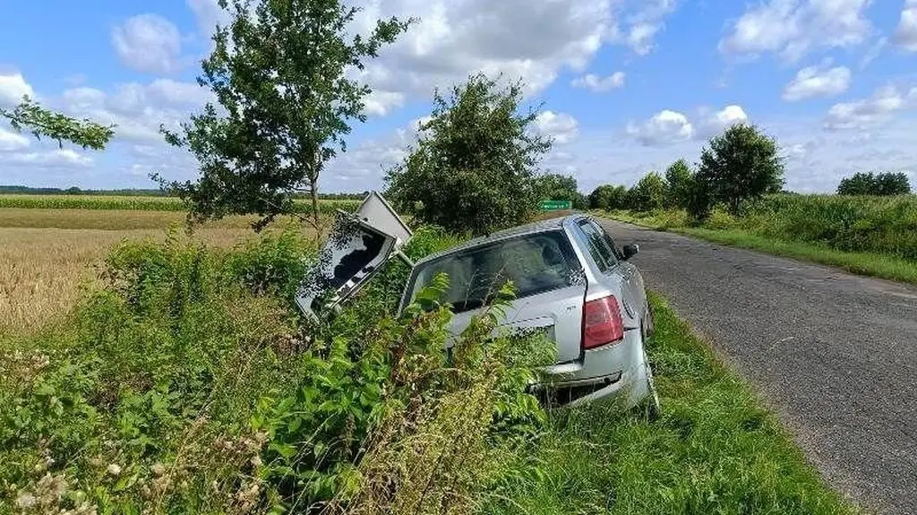 Kierowca uderzył w znak