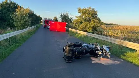 Rogożewo. Wypadek motocyklisty