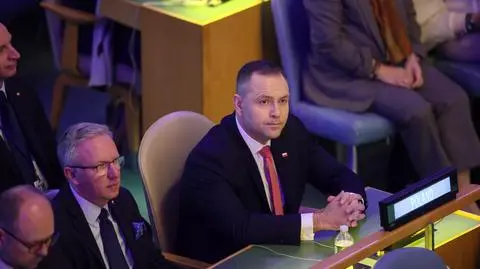 Karol Nawrocki podczas uroczystości upamiętniającej 80. rocznicę utworzenia ONZ