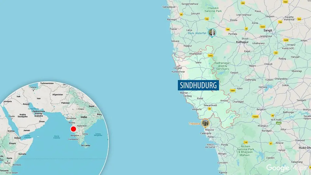 Sindhudurg na mapie Indii 
