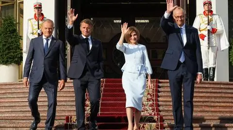 Tusk, Macron, Sandu i Merz w Kiszyniowie 