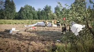 Szybowiec spadł na ziemię