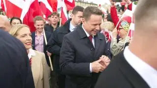 Wiec Trzaskowskiego w Pabianicach. Transmisja w TVN24 